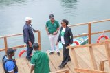 Le mythique Lac Bleu visité par le couple présidentiel