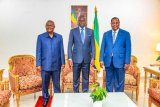 Le Président s'entretient avec ses homologues bissau-guinéen et centrafricain