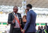 Bassirou Diomaye Faye à l'investiture de Brice Clotaire Oligui Nguema