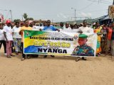 Marche de soutien à Brice Clotaire Oligui Nguema dans la ville de Tchibanga