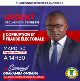 2ᵉ Arrondissement de Franceville : Emmanuel Obakamba Ombana plaide pour l'Annulation des élections